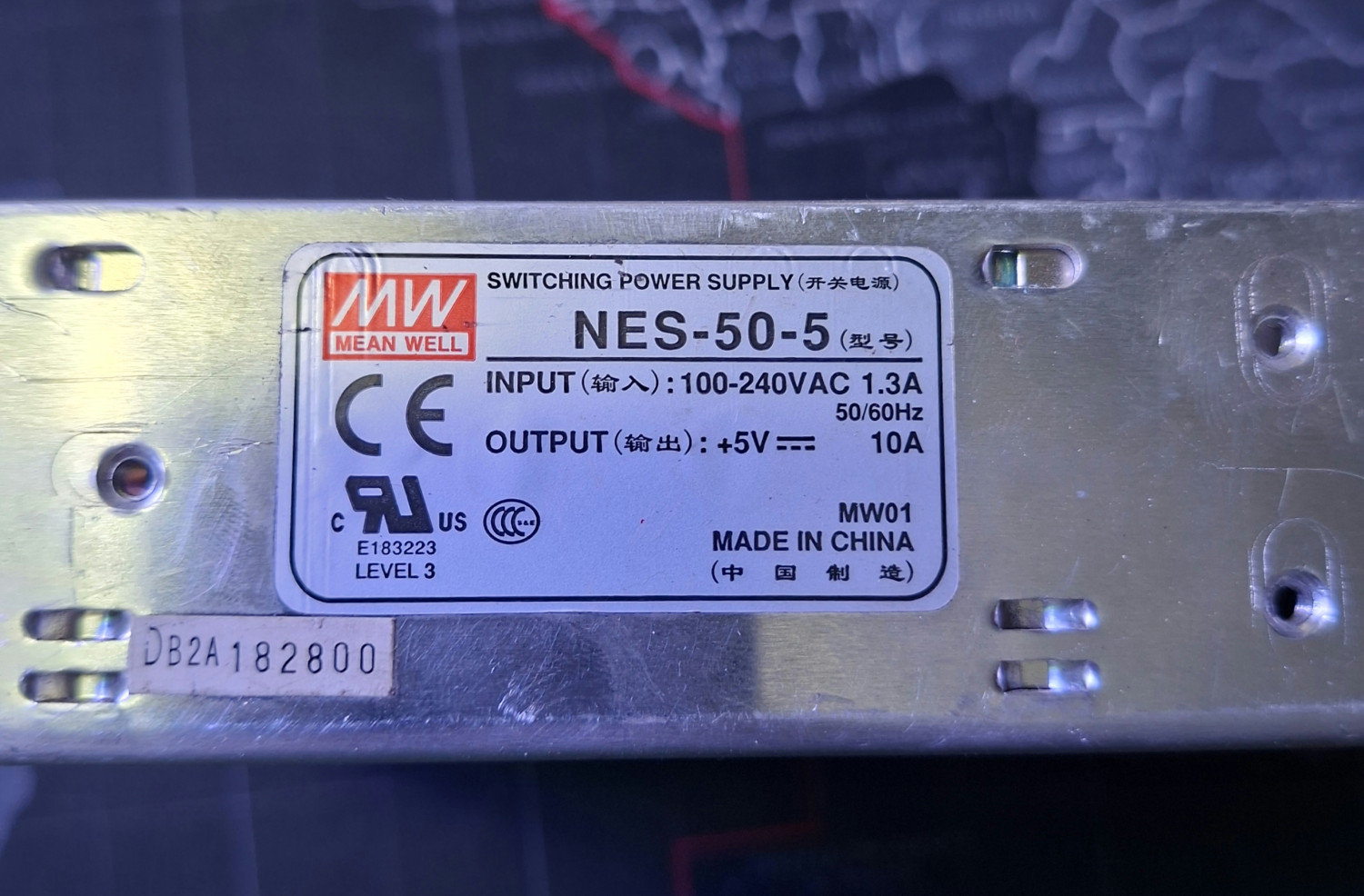 MEAN WELL NES-50-5 5V 50W SMPS